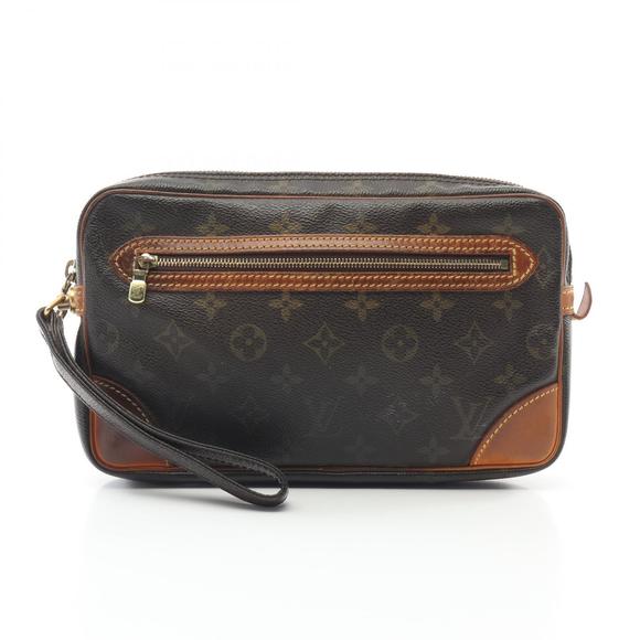 Louis Vuitton Marly Dragonne Monogram Shoulder Bag Leather Brown - Picture 1 of 7